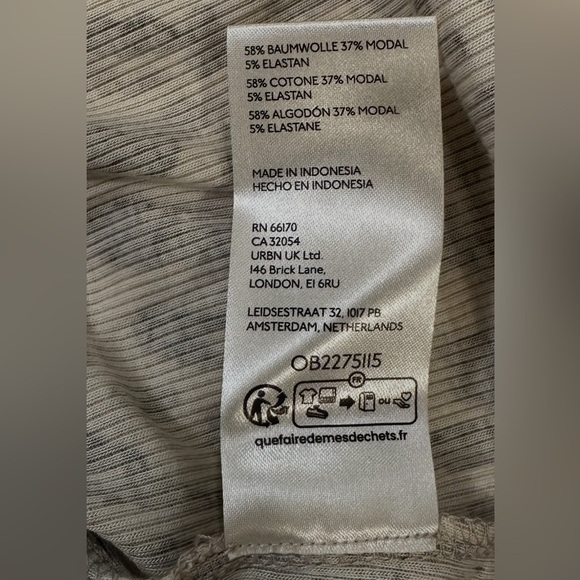 Pilcro Off The Shoulder Twist Rib Top Size Medium Brown Leopard Pattern Stretch - Picture 9 of 11